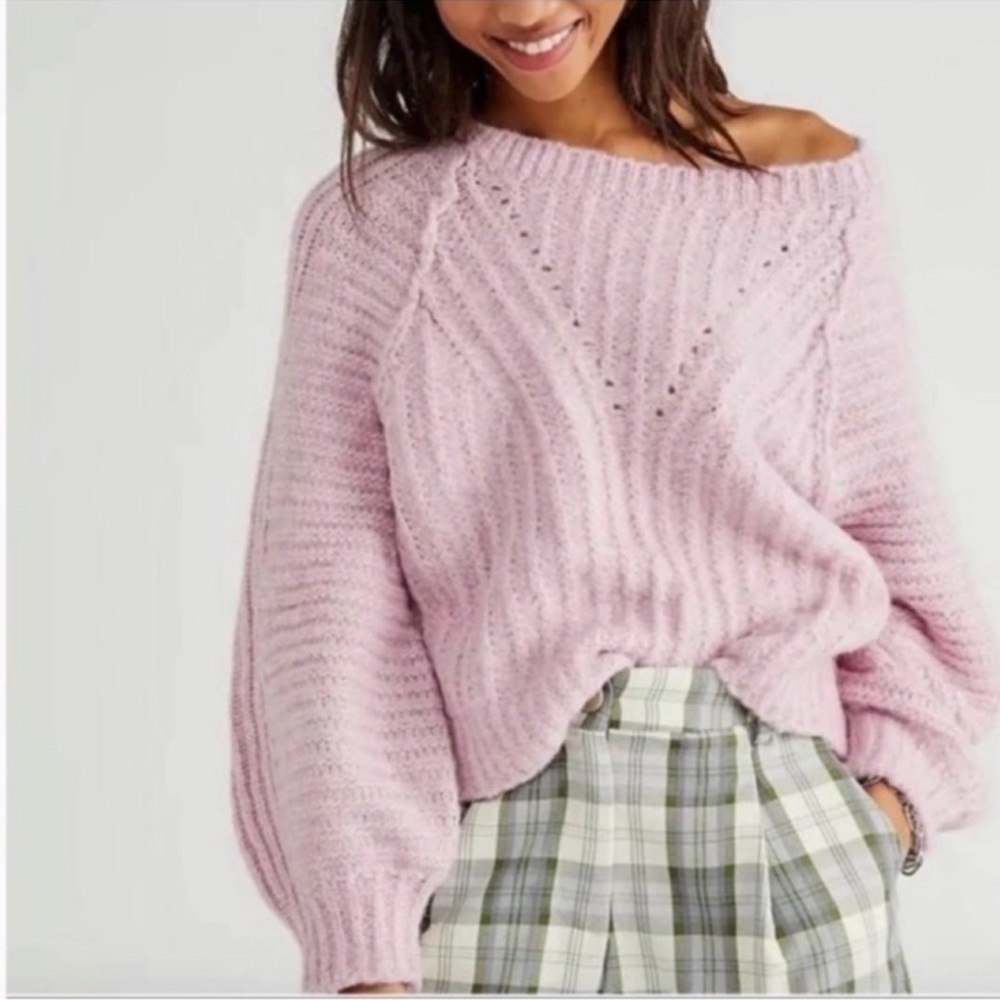 Free People CARTER PULLOVER SWEATER SIZE MEDIUM - Picture 2 of 14